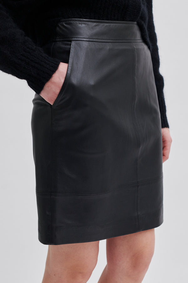 Francie Mini Leather Skirt